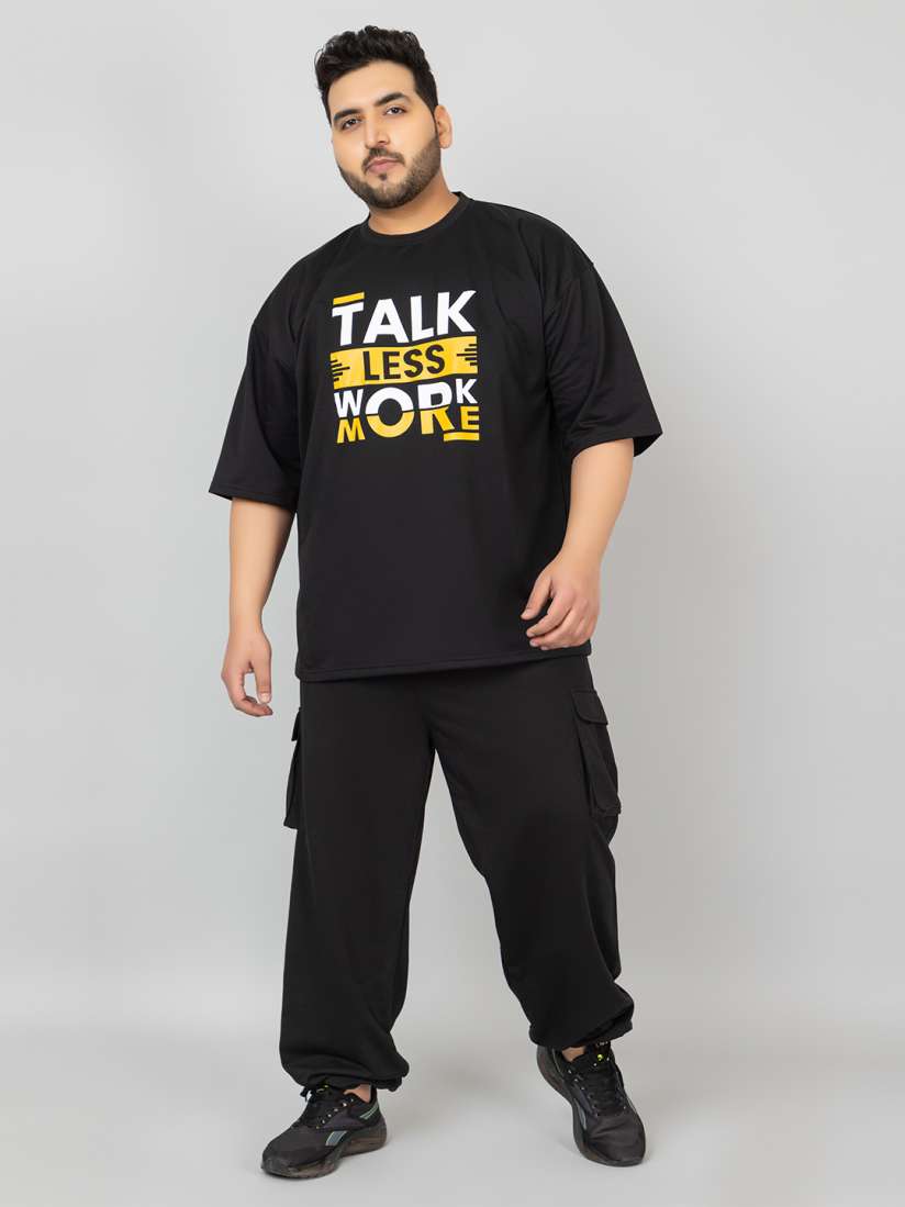 Buy CHKOKKO Men Plus Size Printed T Shirt With Jogger Oversized Co ords Set Co Ords for Men 28194956 Myntra