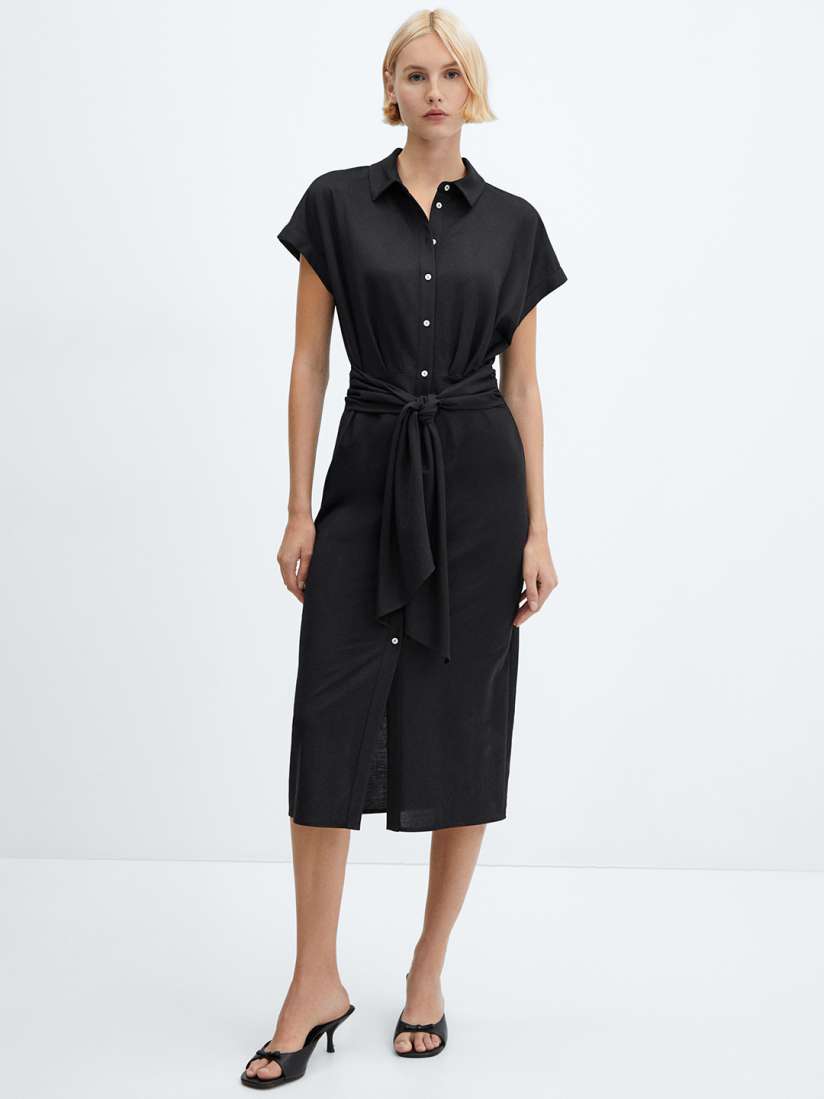 Buy MANGO Waist Tie Up Shirt Midi Dress Dresses for Women 28197978 Myntra