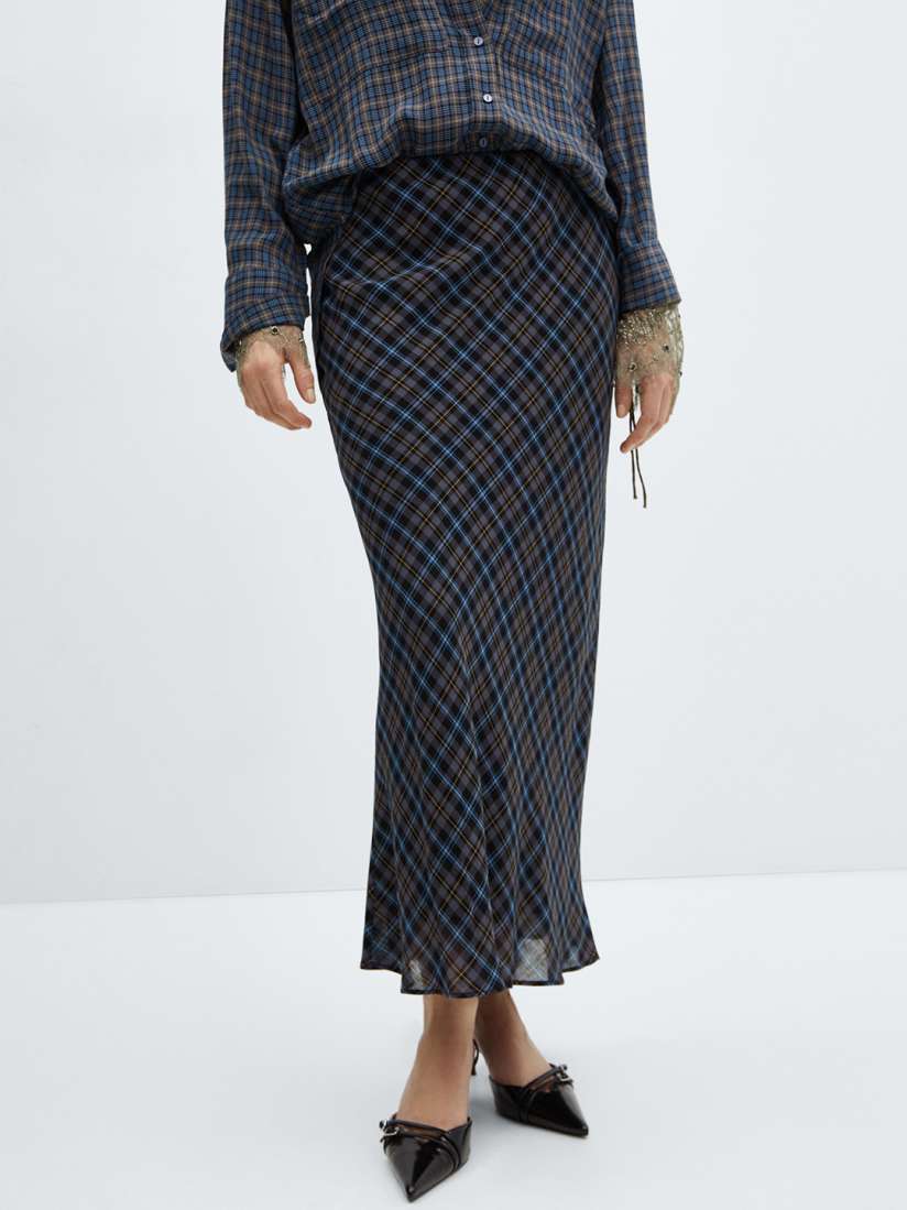 Buy MANGO Checked Pencil Midi Skirt Skirts for Women 28198110 Myntra