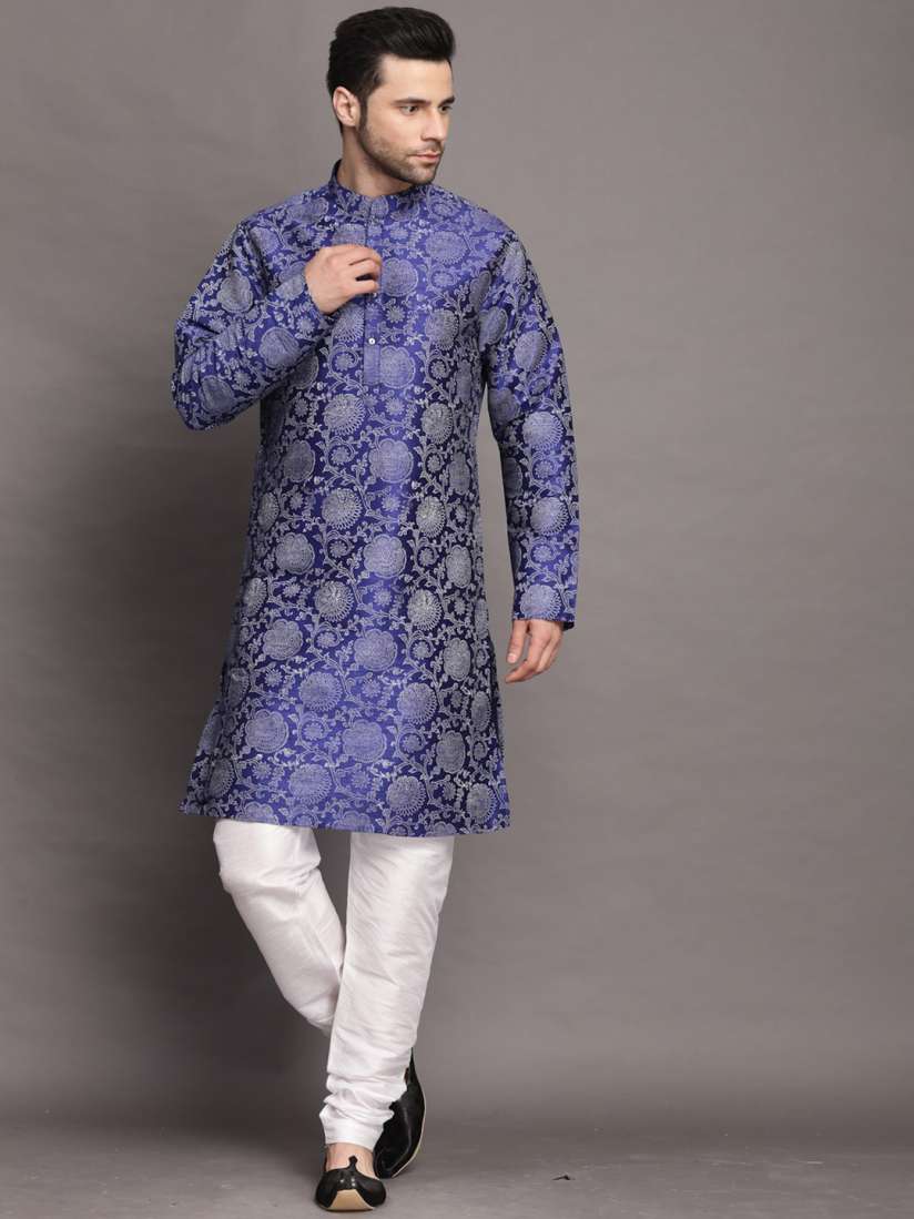 Buy Utsav Fashion Men Ethnic Motifs Printed Straight Kurta with Churidar Kurta Sets for Men 28204960 Myntra
