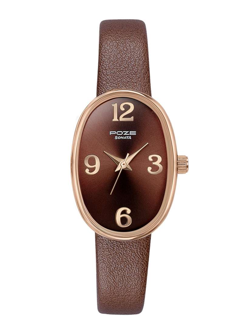Buy Sonata Poze Women Dial Leather Straps Analogue Watch SP80052WL02W Watches for Women 28207570 Myntra