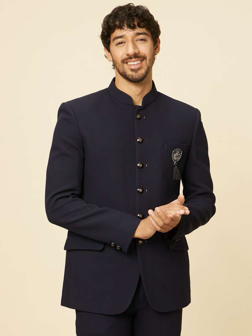 Buy Manyavar Bandhgala Tailored Fit Two Piece Suit Suits for Men 28212346 Myntra