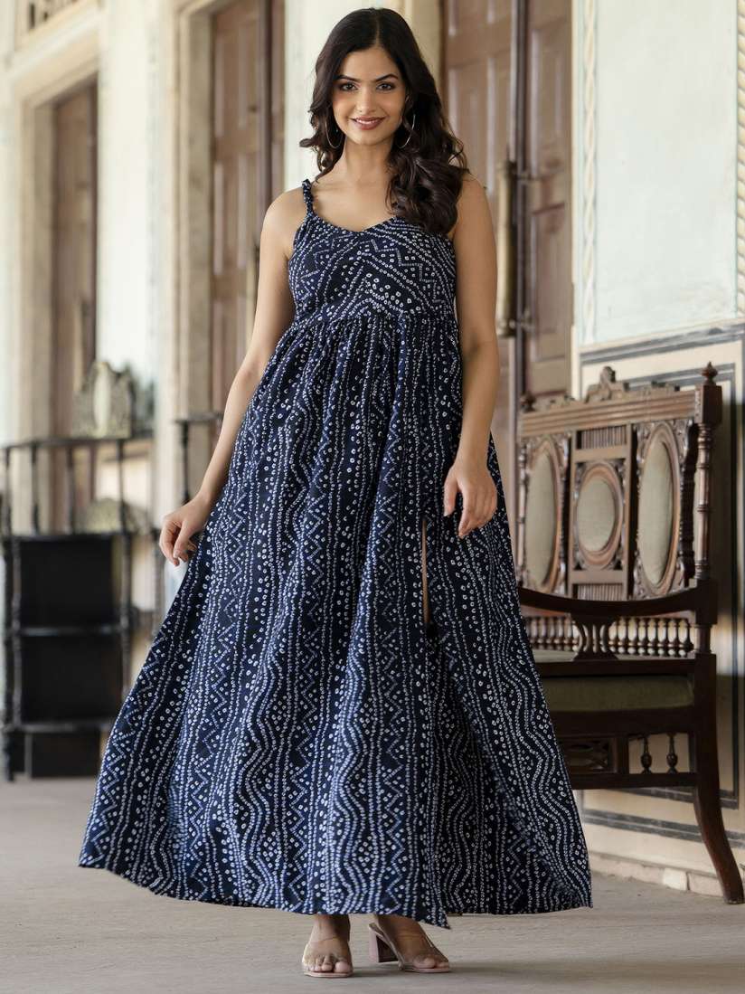 Buy Nayo Ethnic Motifs Printed Crepe Maxi Dress Dresses for Women 28221796 Myntra