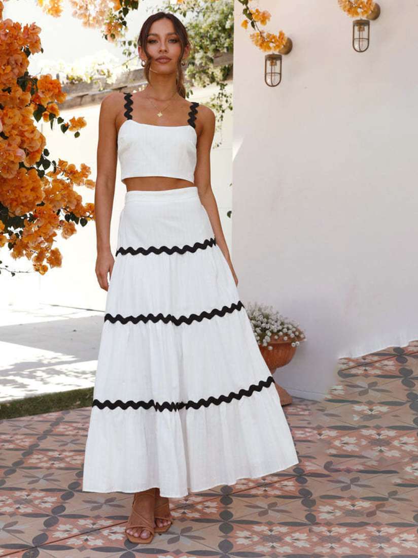 Buy StyleCast White Self Design Top With Skirt Co Ords Set Co Ords for Women 28231198 Myntra