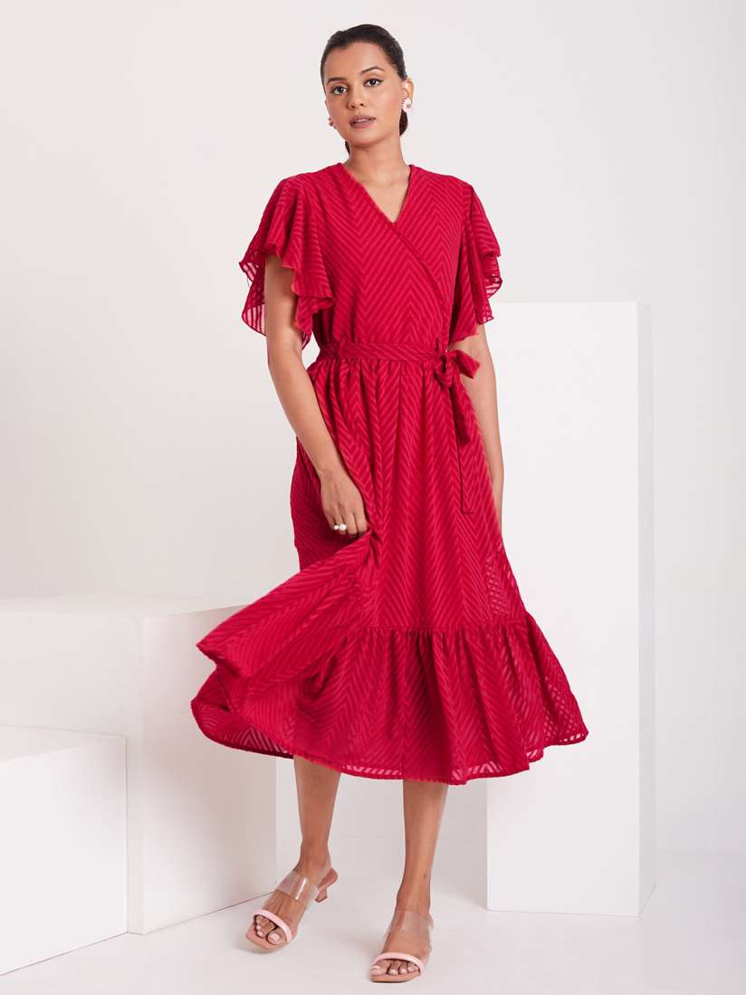 Wrap dress myntra cheap