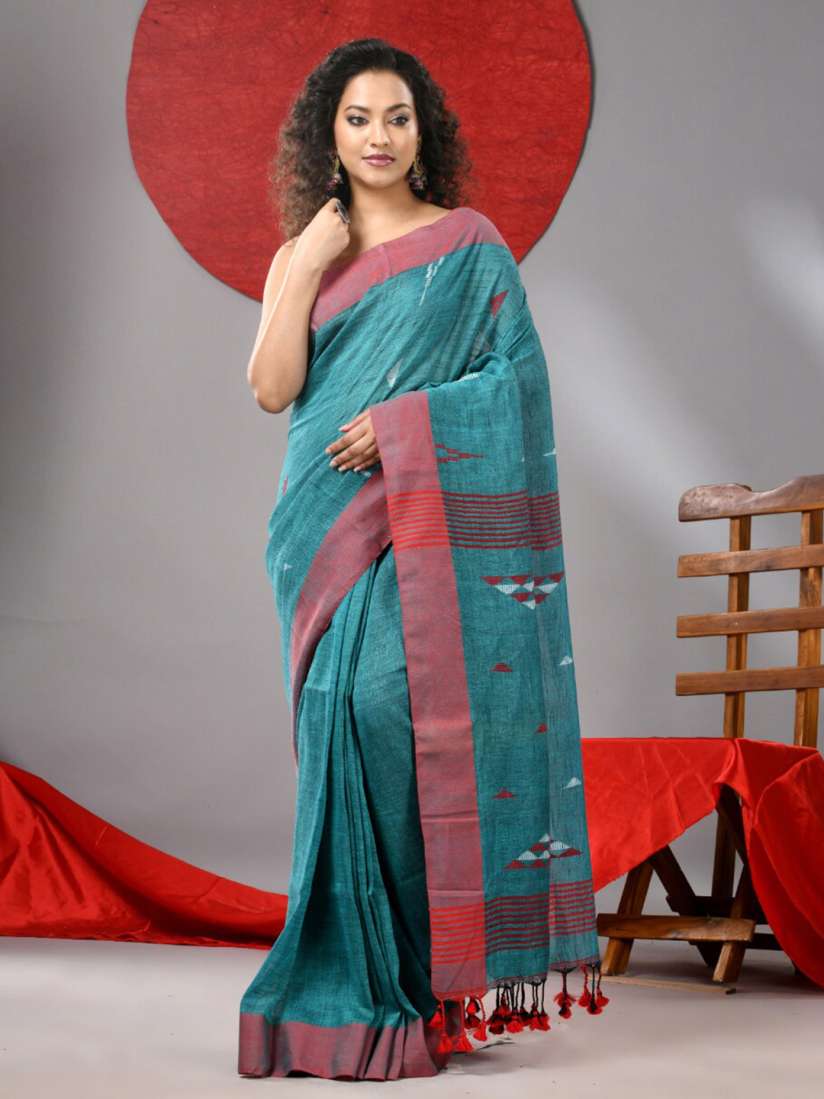 Myntra linen sarees deals