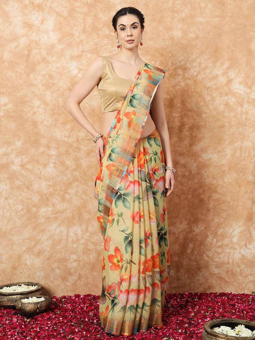 Floral sarees myntra online