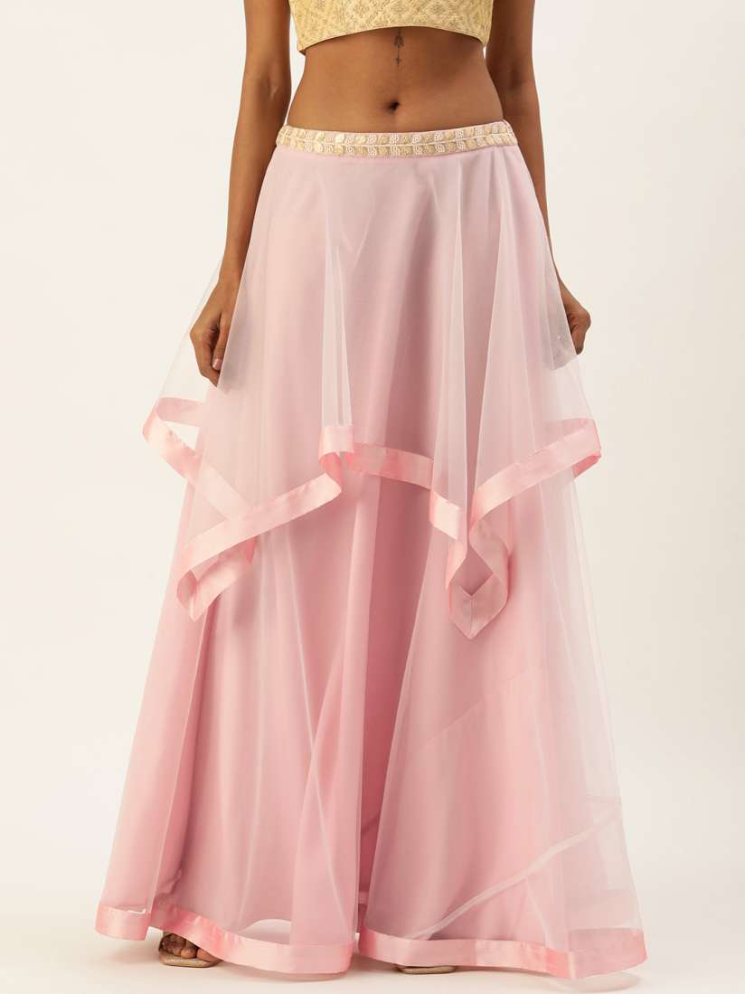 Buy Ethnovog Net Flared Layered Maxi Ethnic Skirt Skirts for Women 28249568 Myntra