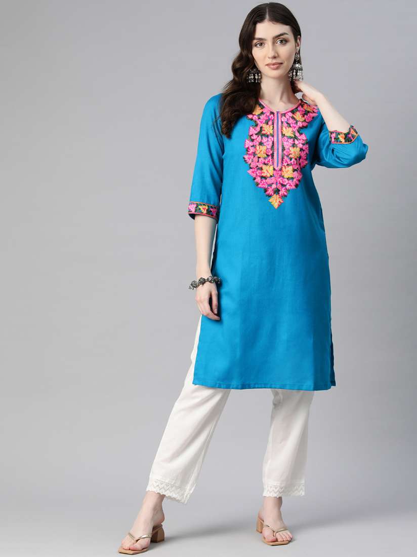 Woollen kurtis on myntra outlet