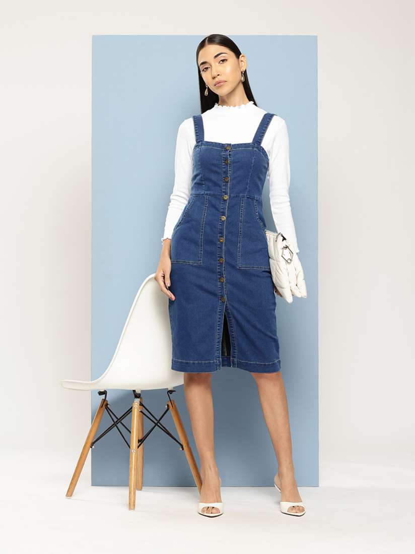 Pinafore dress jeans hot sale