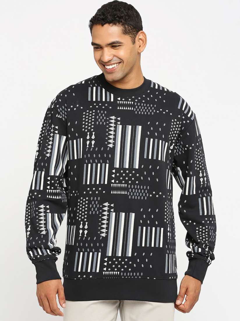 Geometric print sweatshirt new arrivals