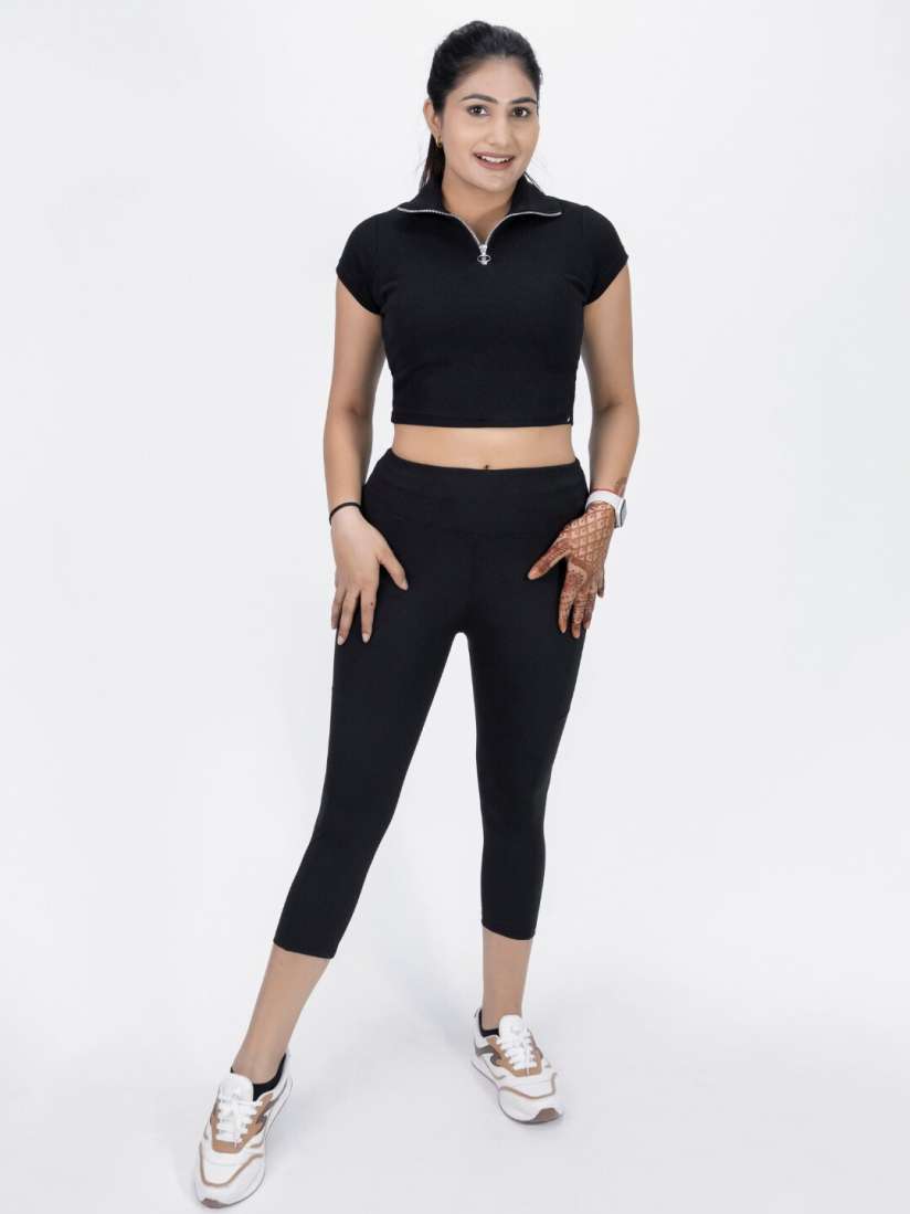 Moisture wicking capris top