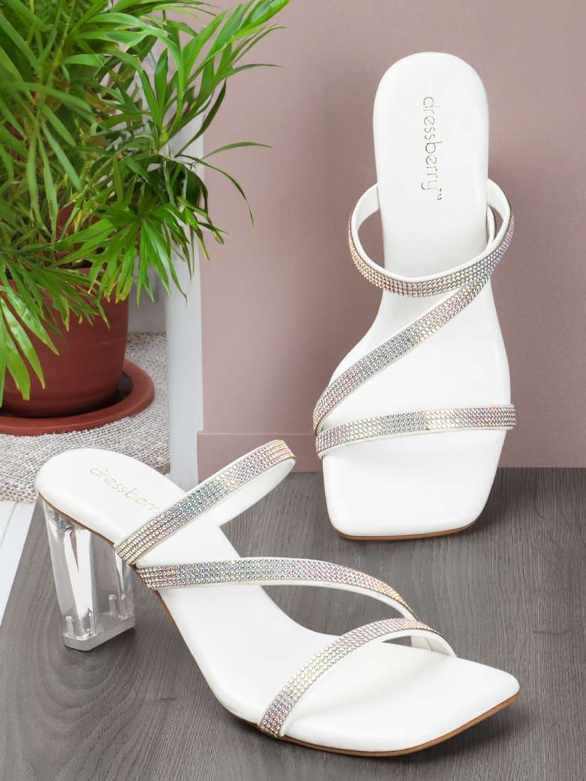 White heels myntra cheap