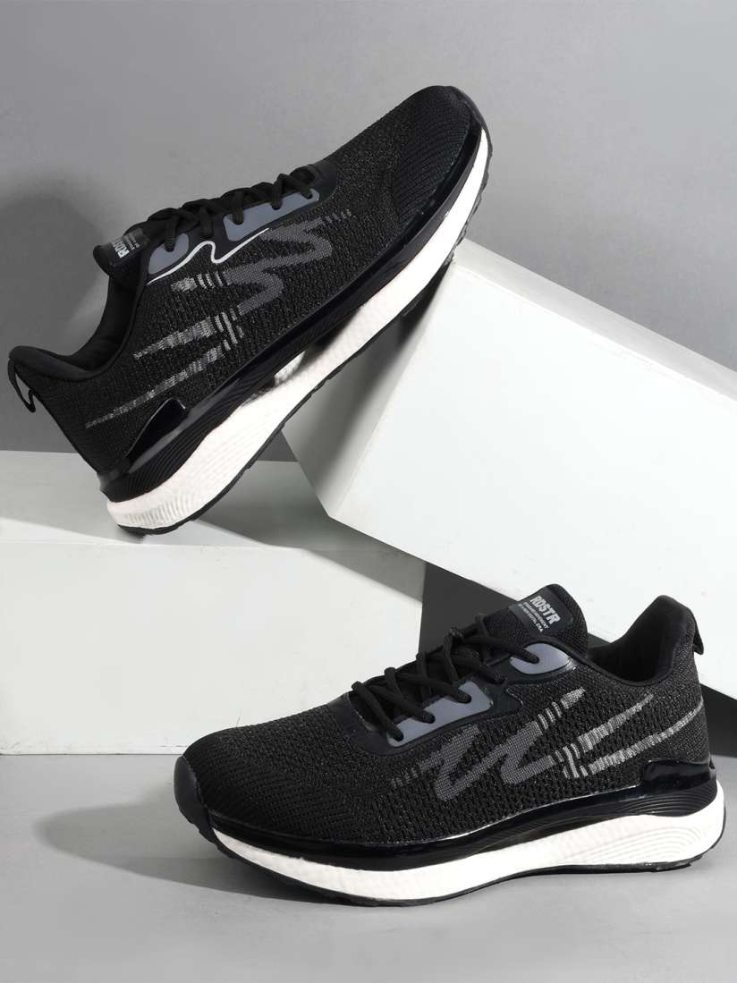Buy The Roadster Lifestyle Co. Men Black Textured Running Sports Shoes Sports Shoes for Men 28326600 Myntra