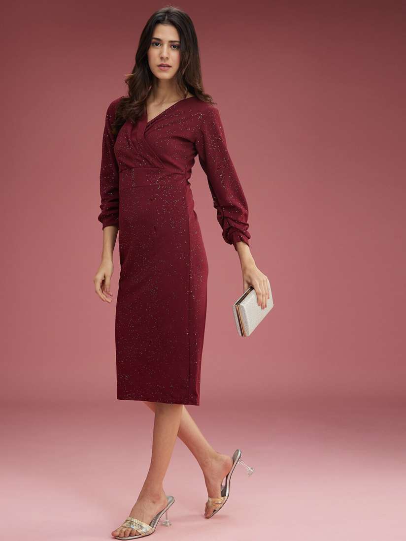 Magenta dress casual clearance