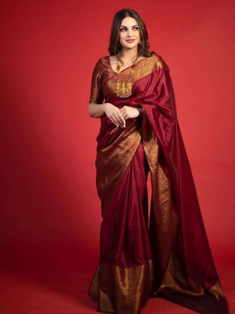 Buy KALINI Paisley Woven Design Zari Kanjeevaram Saree Sarees for Women 28335386 Myntra