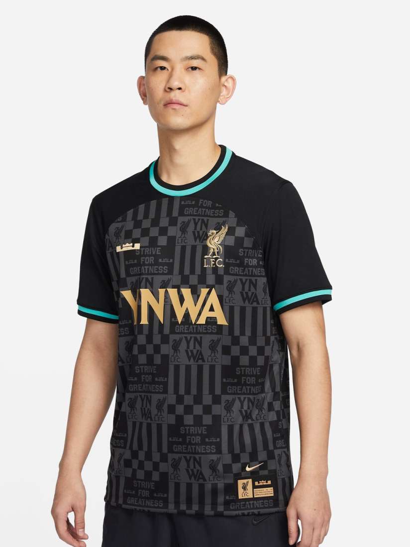Buy Nike LeBron x Liverpool F.C. Stadium Men s Nike Dri FIT Replica Football Shirt Tshirts for Men 28350222 Myntra