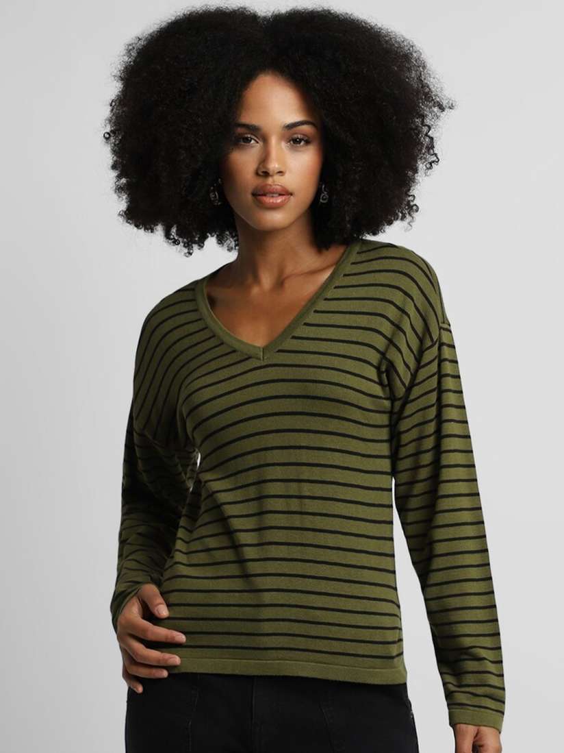 Vertical striped sweatshirt cheap