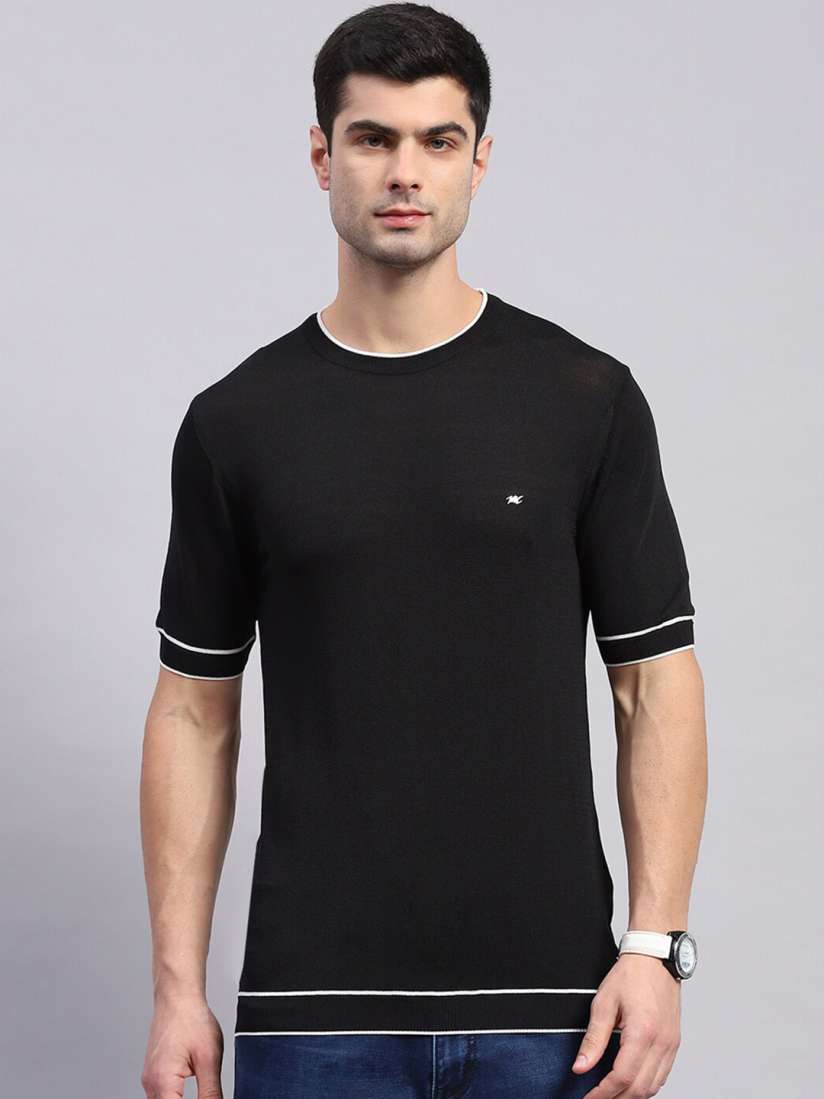 Buy Monte Carlo Round Neck Pockets Knitted T shirt Tshirts for Men 28367948 Myntra