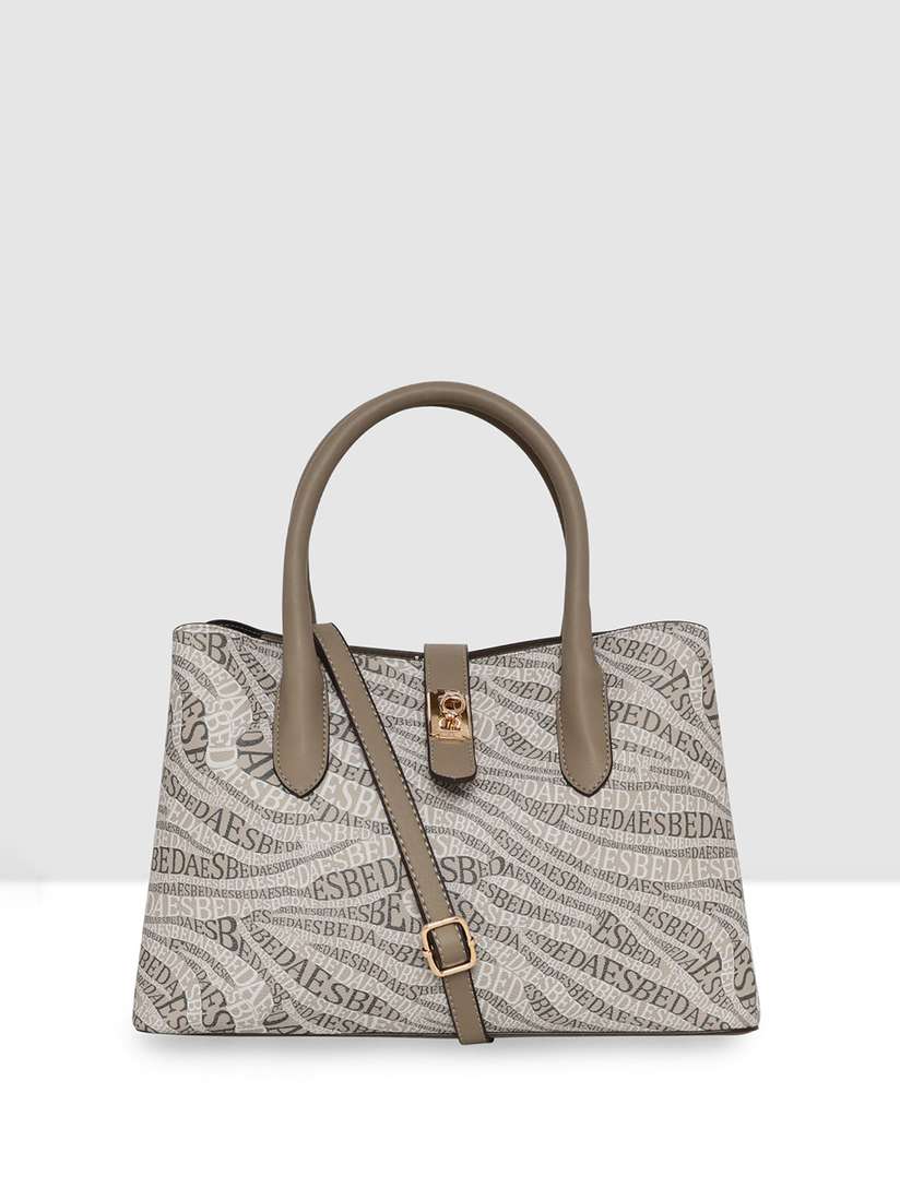 Buy ESBEDA Typography Printed Structured Handheld Bag Handbags