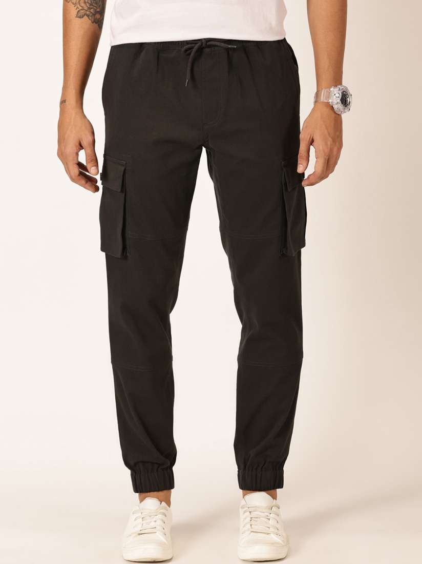 Buy HERE NOW Men Mid Rise Smart Joggers Trousers for Men 28373276 Myntra