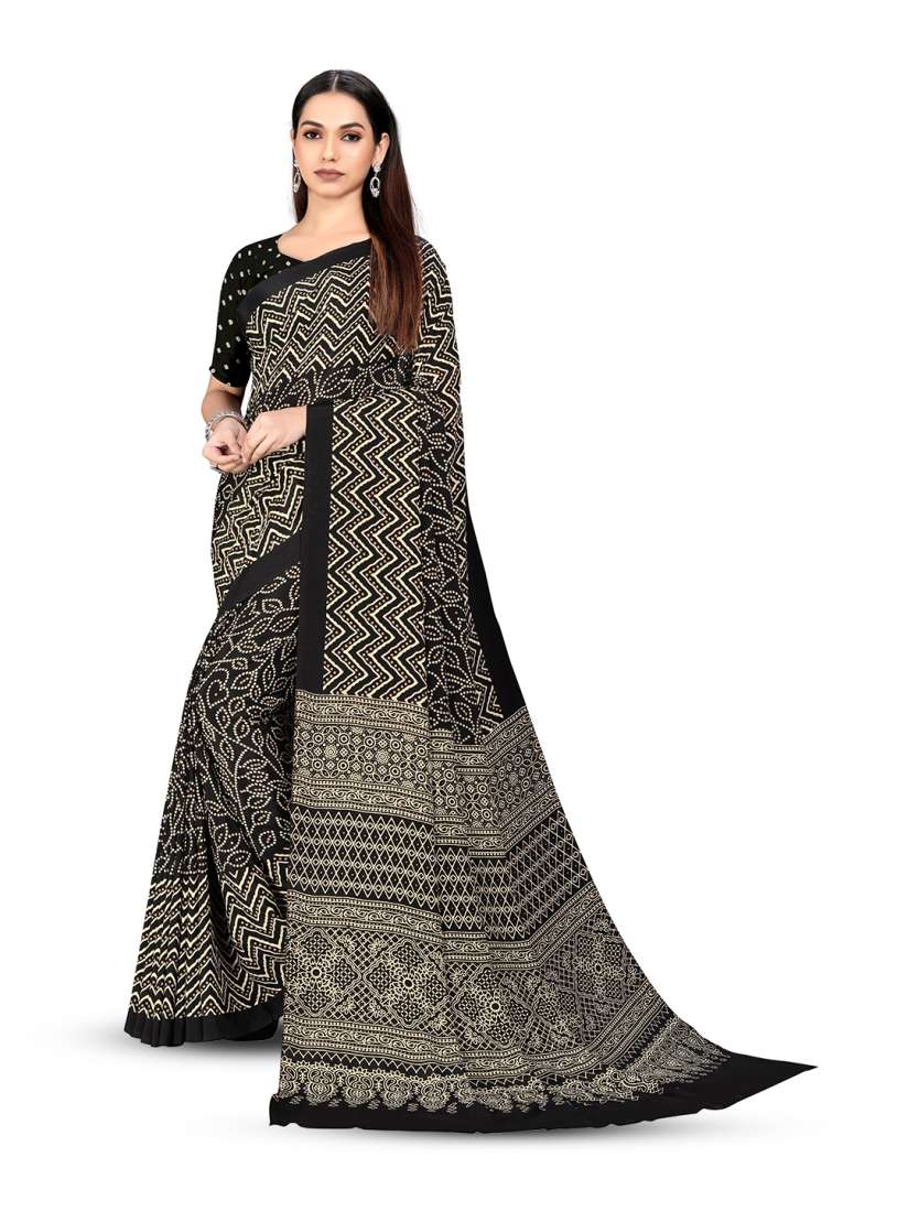 Myntra crepe sarees hot sale