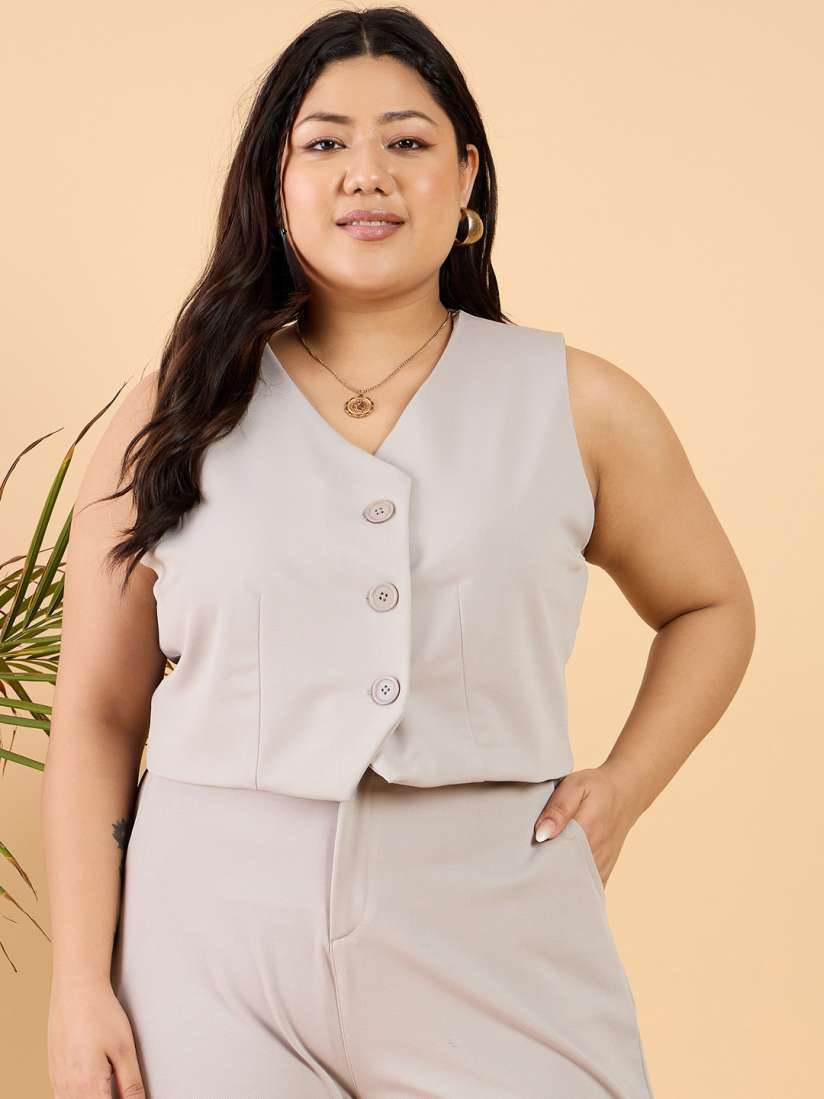 Plus size waist coat discount