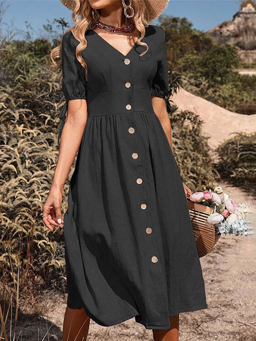 Buy StyleCast x Revolte Black A Line Midi Dress Dresses for Women 28416542 Myntra
