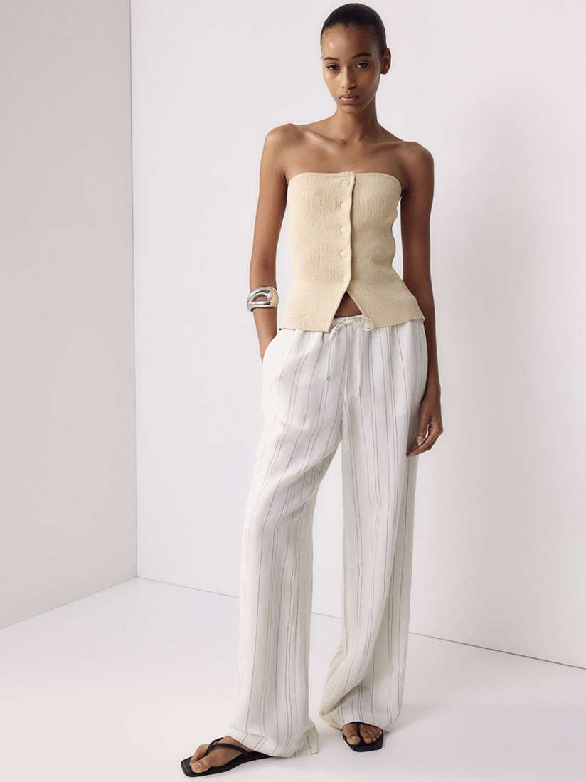 Buy H M Linen Blend Trousers Trousers for Women 28418496 Myntra