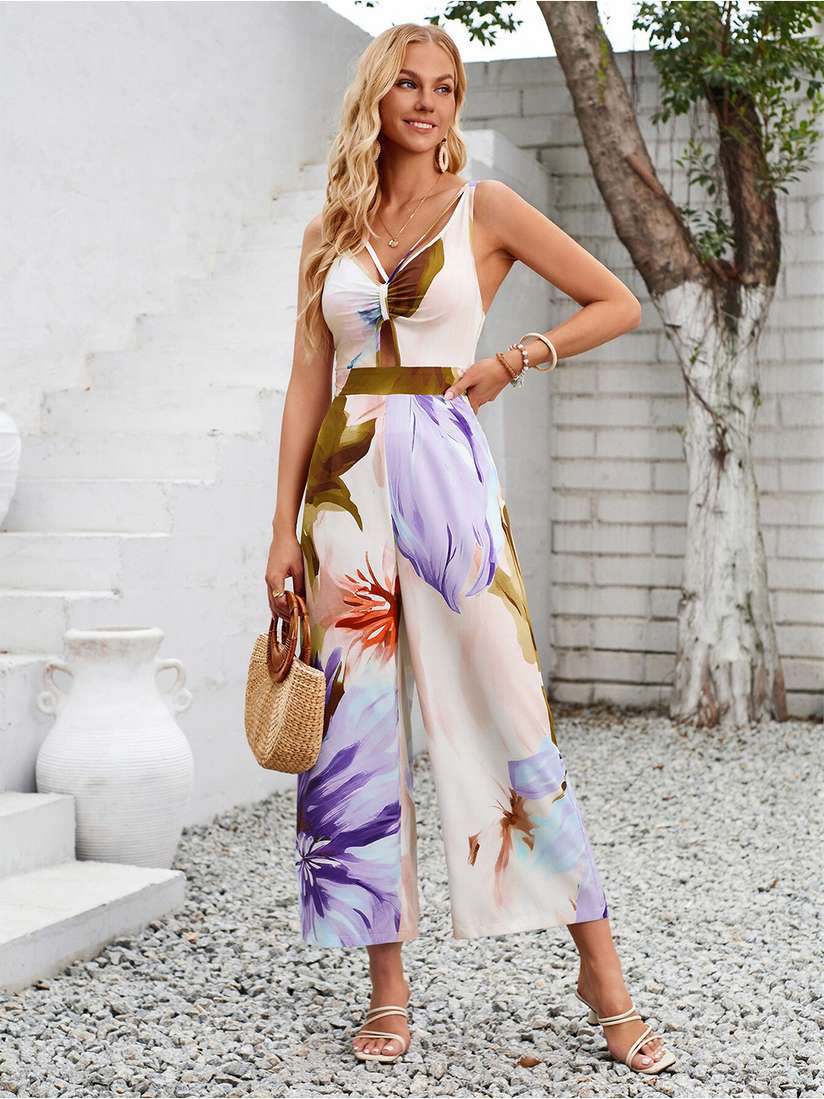 Floral Jumpsuit For Women Myntra Winter Velour Womens Suit Velvet - Main Image