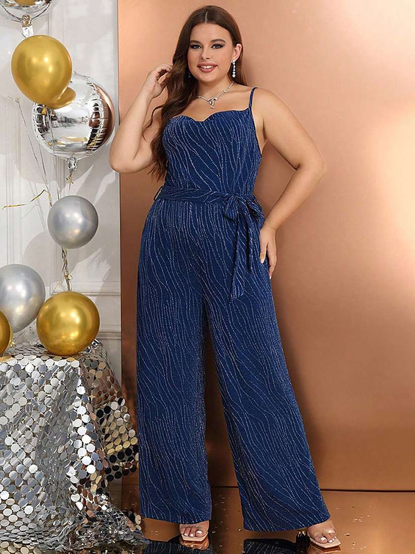 Otrain Pinstripe Culotte Jumpsuit Striped Jumpsuit Thick Strap