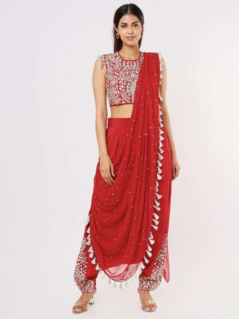 Pant saree myntra top