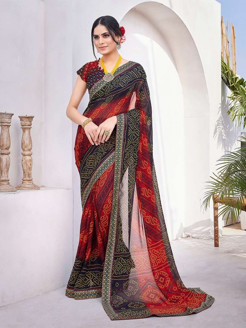 Myntra bandhani saree cheap