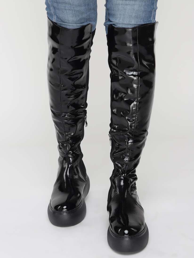 Thigh high boots myntra cheap