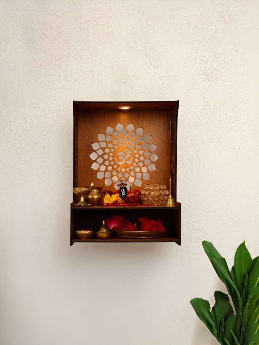 Buy Ekhasa Brown Wall Mounted Home Pooja Temple Pooja Essentials for Unisex 28424440 Myntra