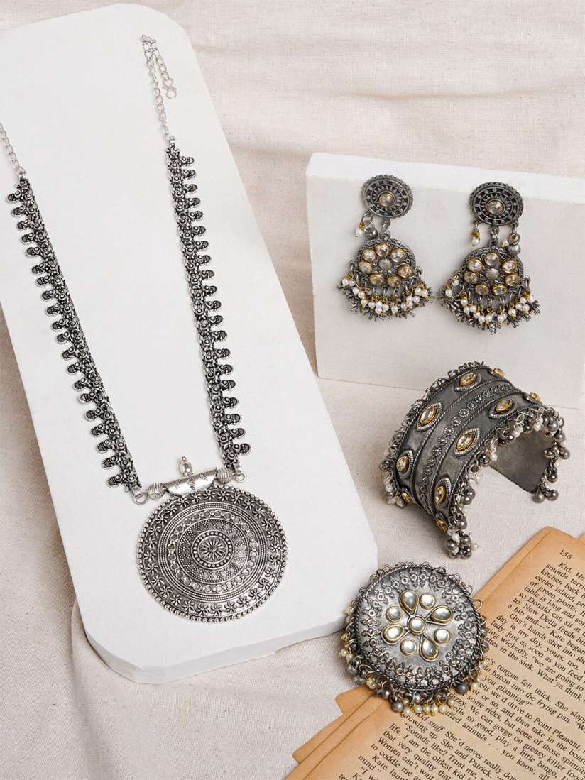 Oxidised jewellery myntra store