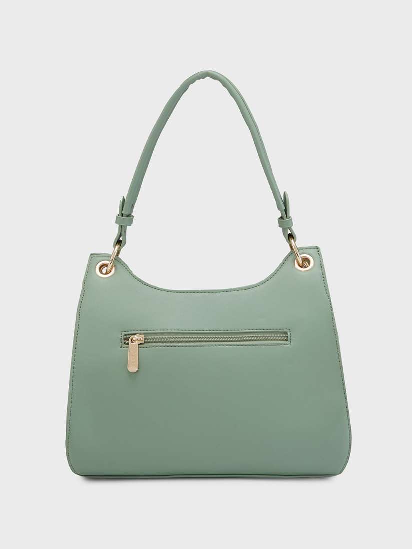 Caprese green solid handheld bag store