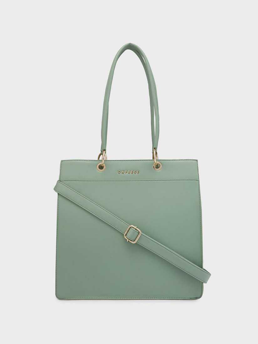 Caprese green solid handheld bag best sale
