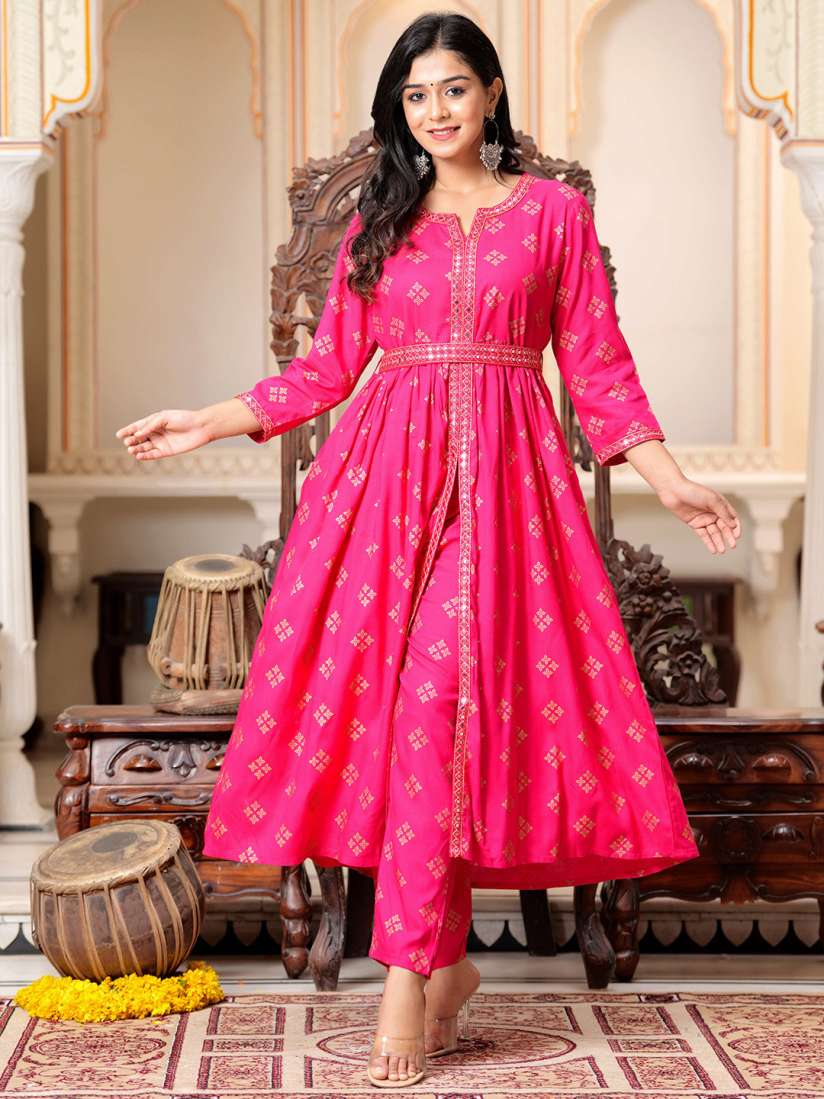 Myntra party wear kurti set on sale