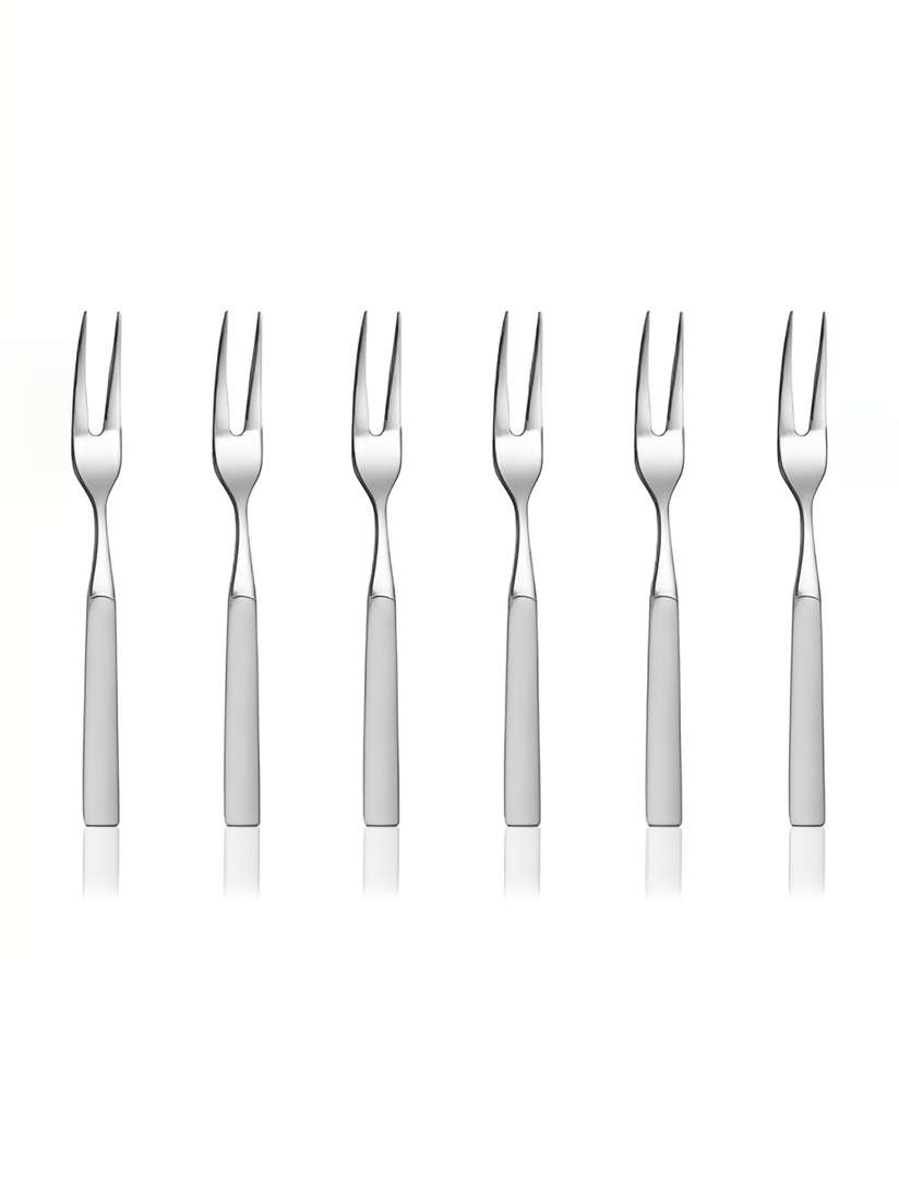 Buy Shri Sam Silver Pieces Stainless Steel Fruit Forks Fork