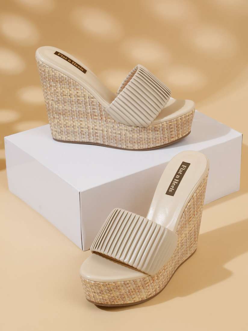 Flat wedge heels hot sale