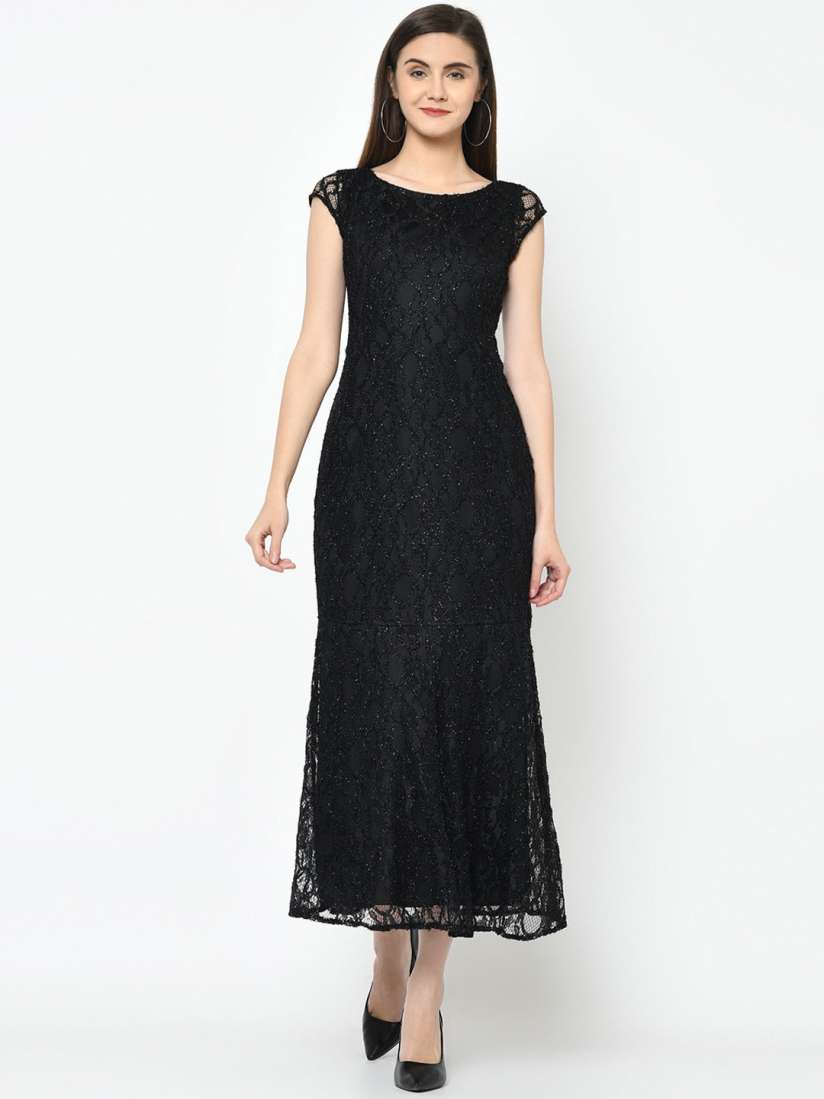 Buy Latin Quarters Cap Sleeves Embellished Lace Maxi Dress Dresses for Women 28449918 Myntra
