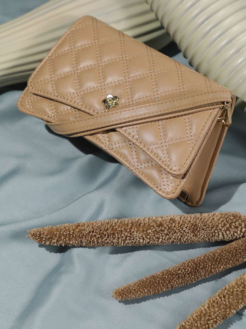 Buy LULU SKY Textured Structured Sling Bag Handbags for Women 28451662 Myntra