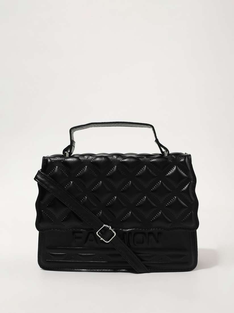 Buy LULU SKY Textured Structured Sling Bag with Quilted Handbags for Women 28451812 Myntra