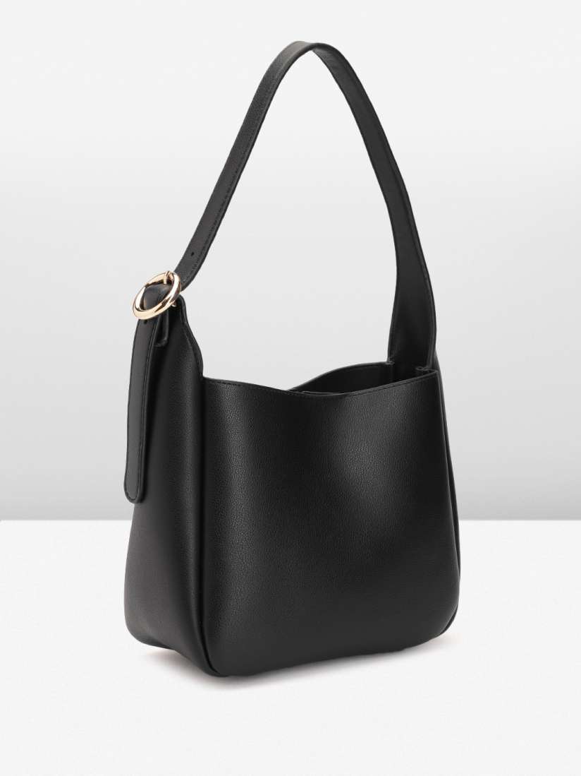 Buy MANGO Structured Shoulder Bag with Buckle Handbags for Women 28455906 Myntra