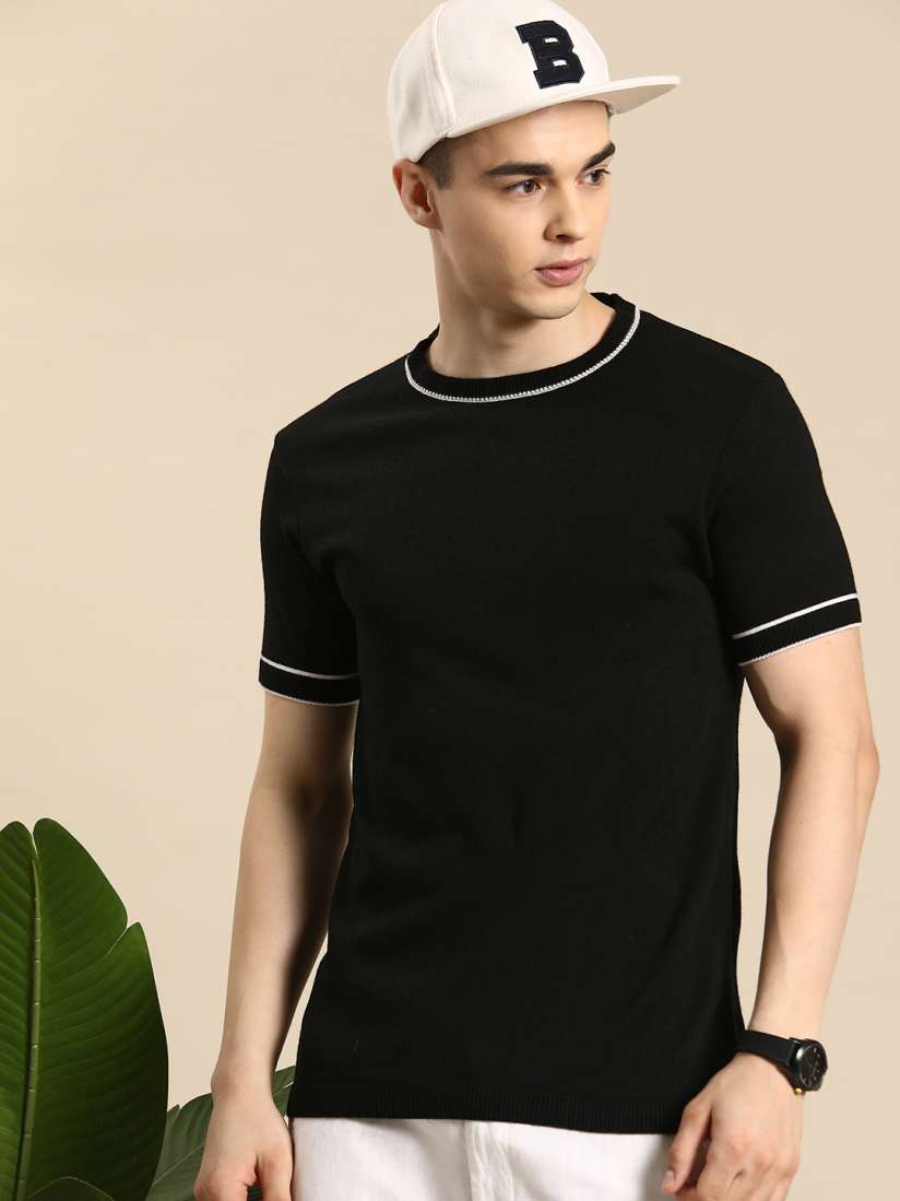 Buy Mast Harbour Men Solid Acrylic T shirt Tshirts for Men 28458902 Myntra