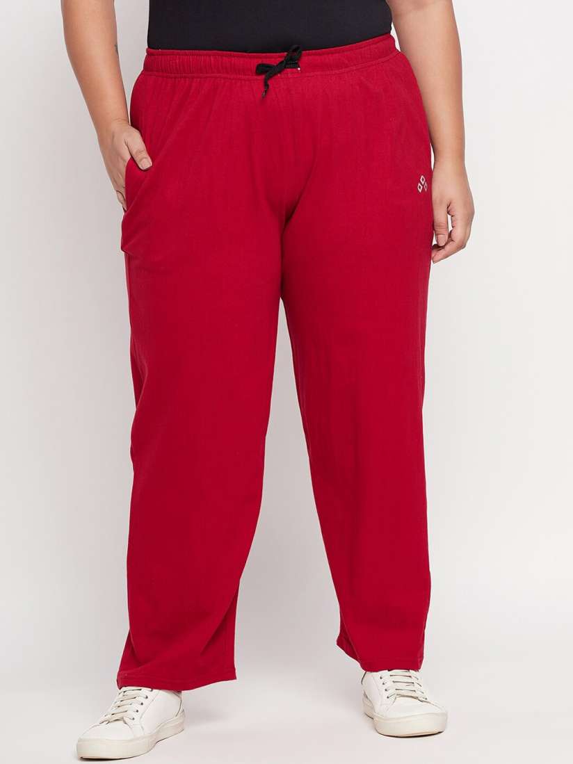 Buy ALIZA Women Plus Size Relaxed Fit Mid Rise Cotton Track Pant Track Pants for Women 28464444 Myntra