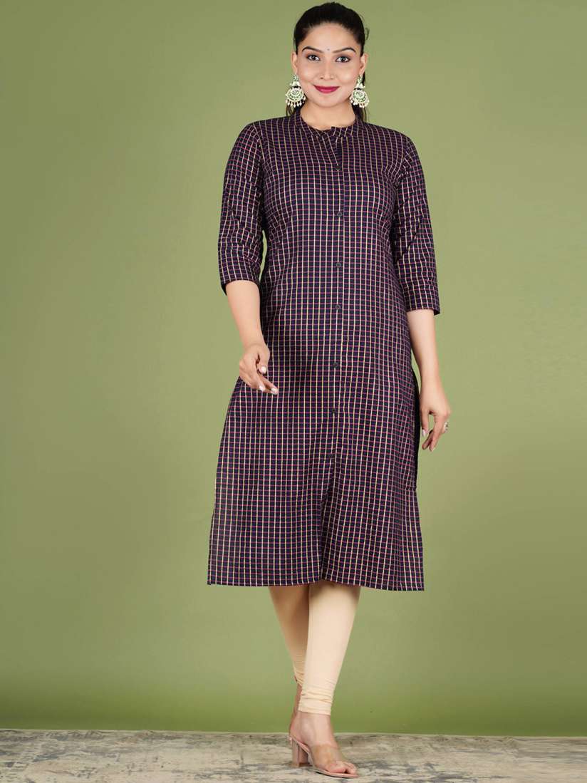 A line checked kurta shop
