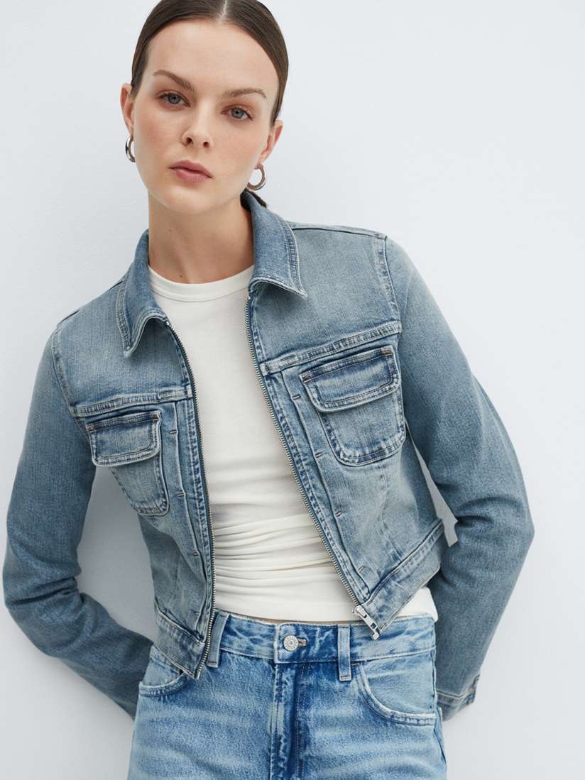 Denim jacket mango new arrivals