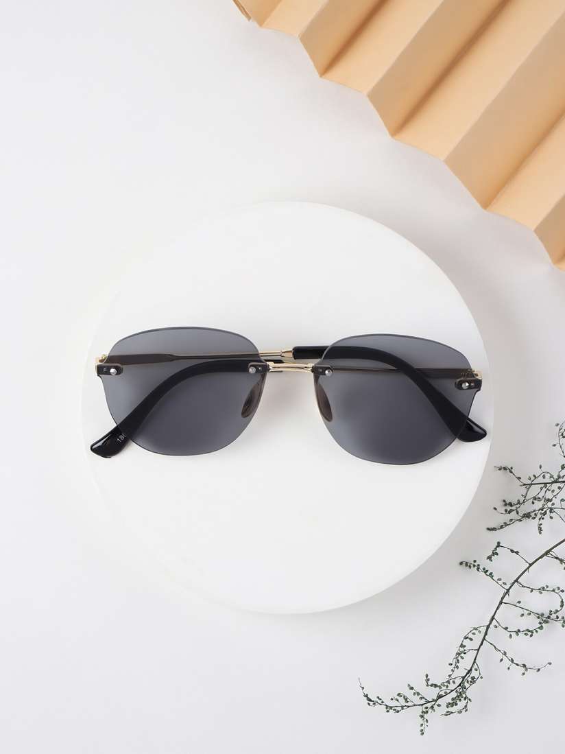 Buy DressBerry Unisex Oval Rimless Sunglasses with UV Protected Lens 6005 Sunglasses for Unisex 28481434 Myntra